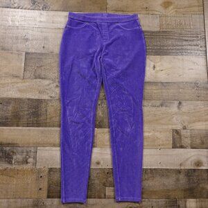 HUE Corduroy Leggings Women’s Medium Purple 28.5” Inseam Stretch Pull-On